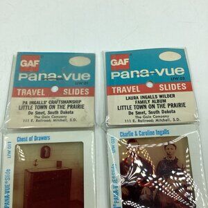 NEW GAF Pana-Vue Travel Slides Laura Ingalls Widler Vintage 35mm *Set Of 2*